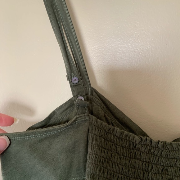 SOLD American eagle olive green bustier peplum top - Picture 5 of 5